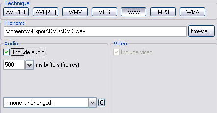 screenAV-Einstellungen für DVD Audio