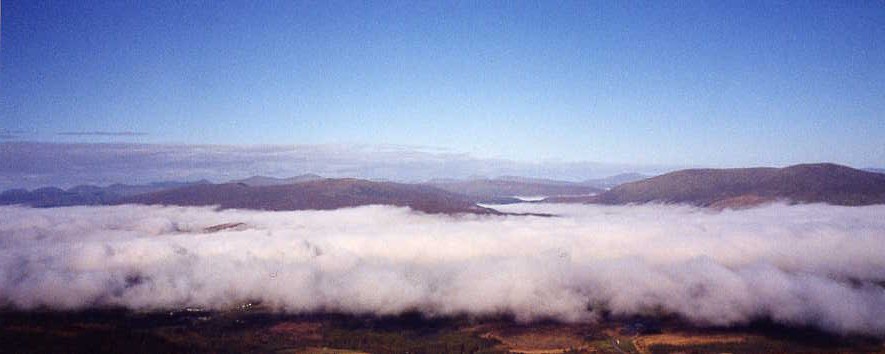 Nevis Range - Great Glen in Wolken